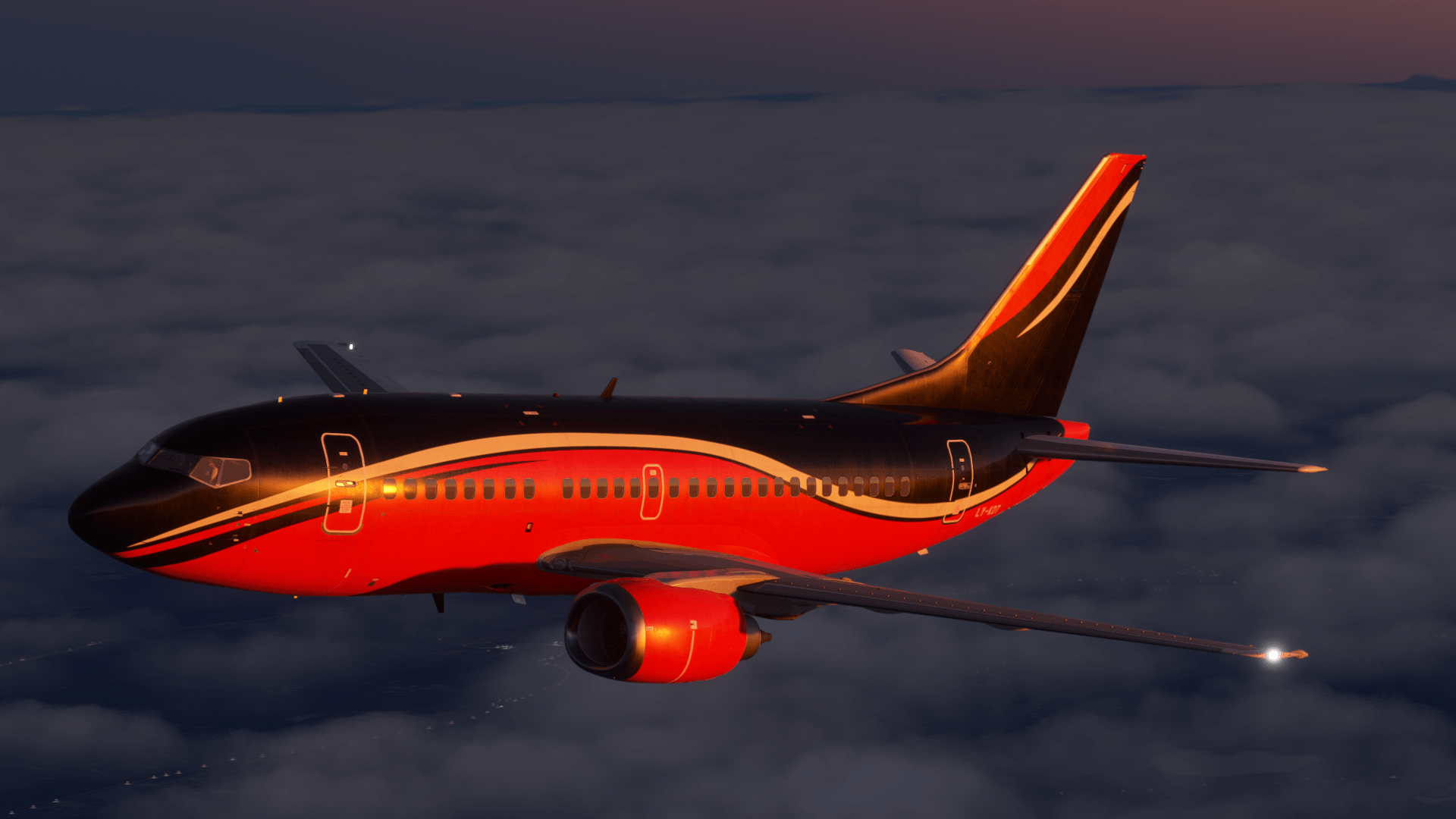 CSS 737 Classic exterior aircraft preview in flight