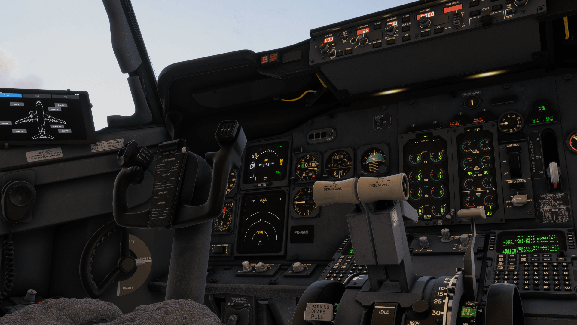 CSS 737 Classic simulator cockpit media frame